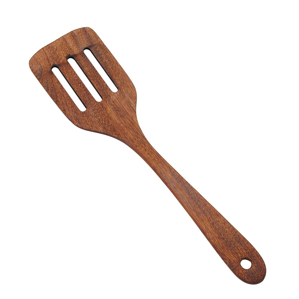 Juego de utensilios de cocina de madera, mango largo, espátula para arroz, cuchara para verduras, carne, cocina, pala, cucharas mezcladoras para sartén antiadherente, herramientas de cocina