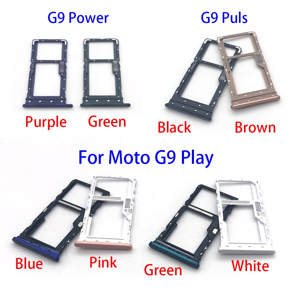 Replacement parts For Moto G9 Play / G9 Plus / G9 Power Micro Nano SIM Card Holder Tray Slot Holder Adapter Socket +Pin