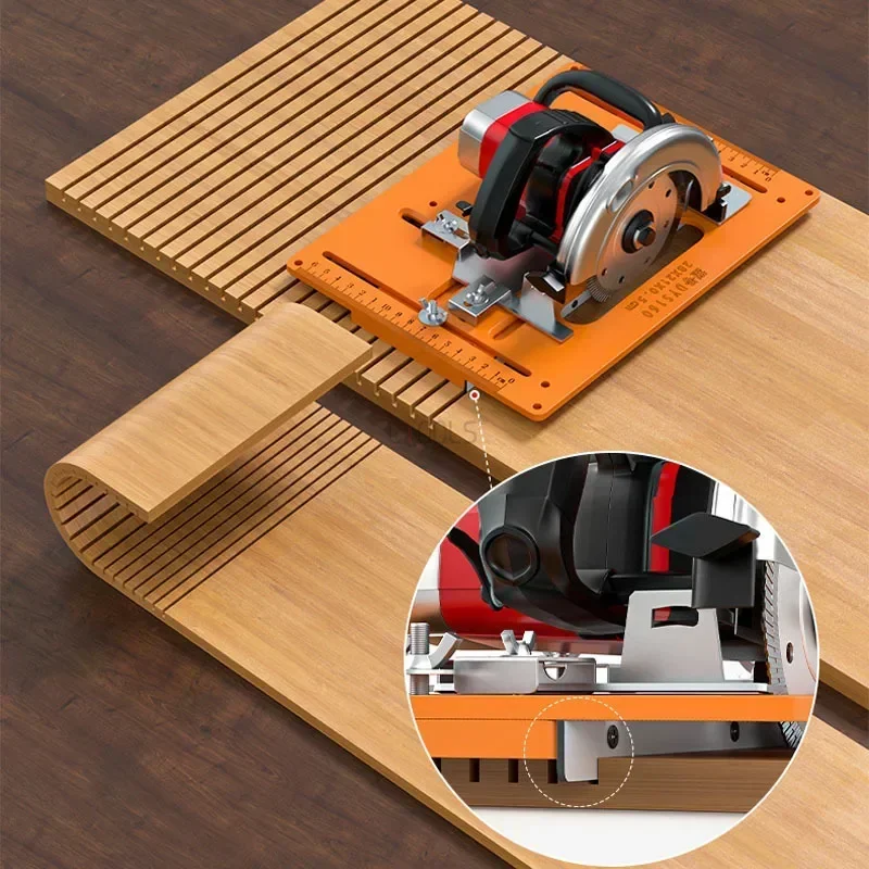Woodworking Cutting Machine Base Plate Support Wooden Board Bending Cutting Positioning Template Jig Gypsum Board Slotting Tools