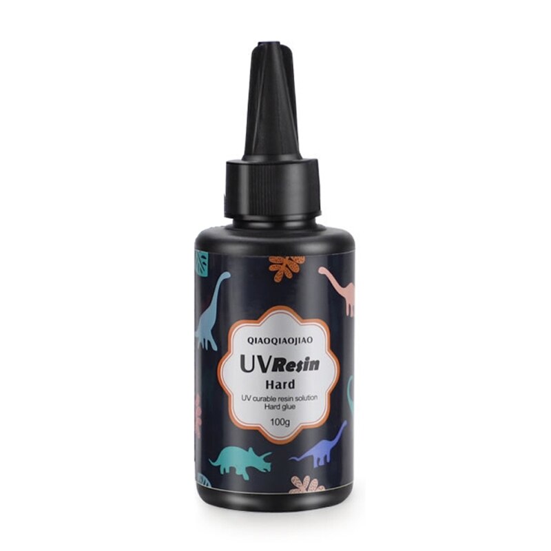 Hard UV Resin Glue Crystal Clear Ultraviolet Curing Epoxy Resin UV Glue Solar Cure Sunlight Activated DIY Jewelry Making Tools: 100g