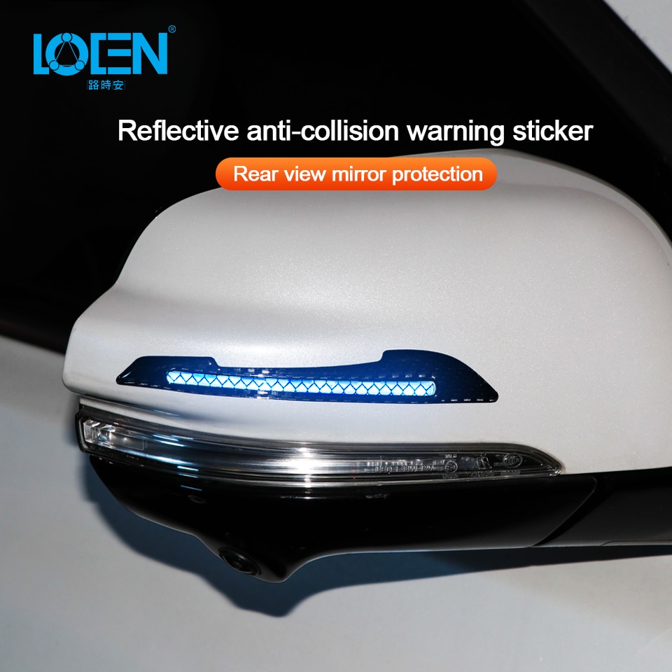 Auto Achteruitkijkspiegel Reflecterende Bumper Waarschuwing Sticker Voor Reflecterende Waterdicht Anti-collision Veiligheid Deur Sticker