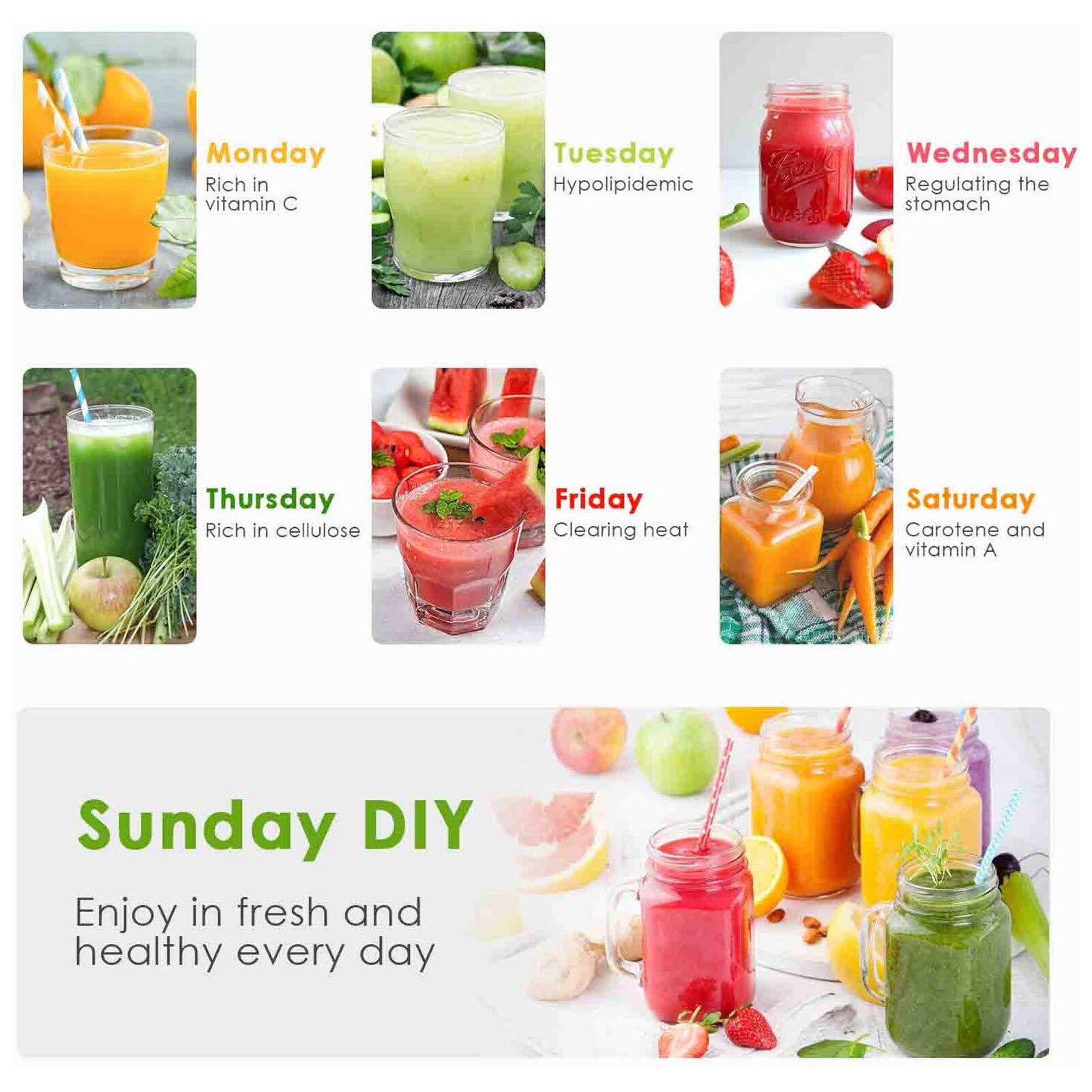 800W Blenders Electric Blender Juicer Machine Extractor Centrifugal Juicers Anti-Drip 2 Speed with Juice Jug and Pulp Container