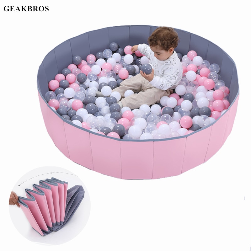 120cm*30cm Children Foldable Ocean Ball Pool Toys Baby Indoor Playground Washable Anti-Skid Folding Fence Kids Christmas