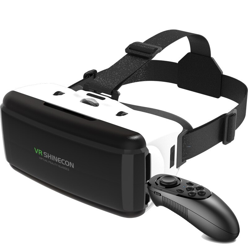 Originele Vr Virtual Reality 3D Bril Google Kartonnen Doos Stereo Vr 3D Doos Voor Ios Android Smartphone 3D Vr Bril headset: G06 add Gamepad 2