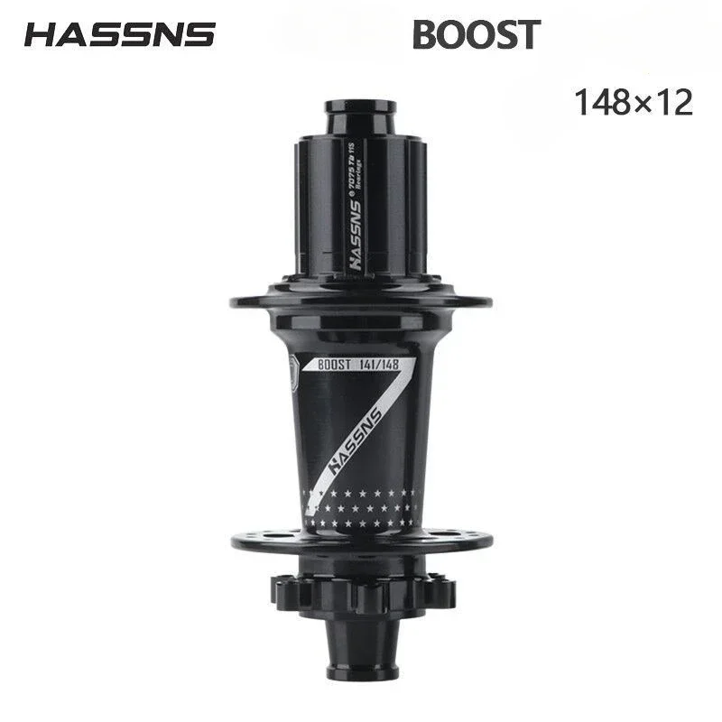 Hassns pro7 32h cubo traseiro de liberação rápida 32 furos freehub mtb quatro palin 7-12 velocidades cubo barulhento bicicleta seis pawl três dentes hubs