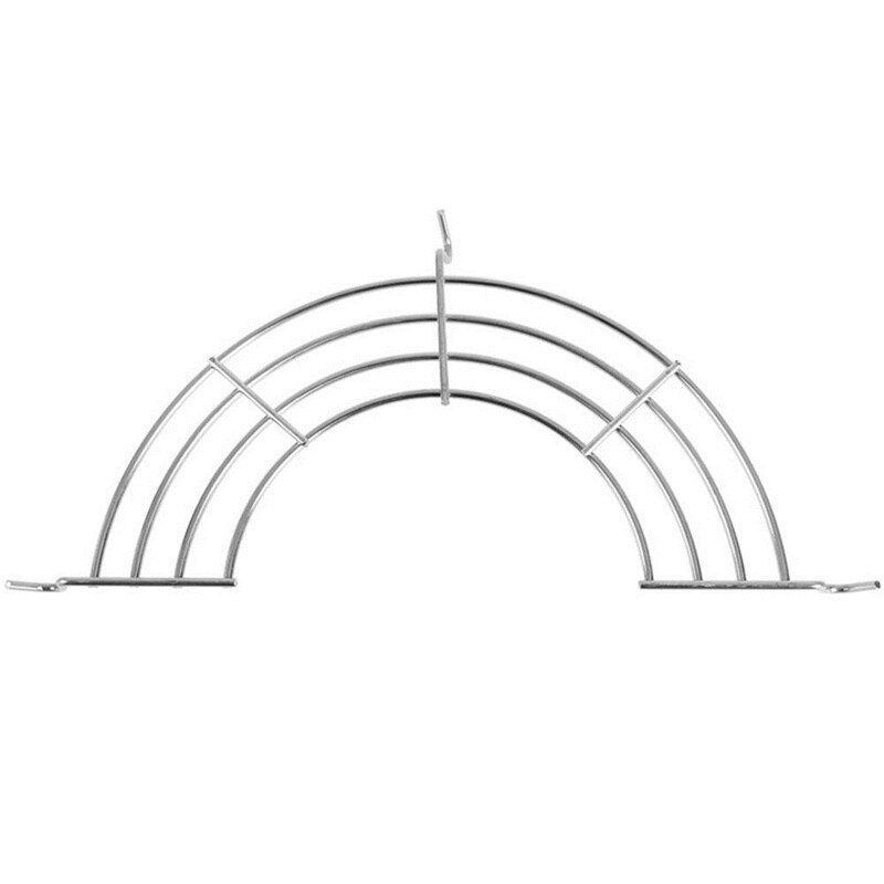 Escurridor de aceite semicircular de acero inoxidable, soporte para filtro de aceite de cocina, para freír patatas fritas, pollo frito, pierna, albóndigas