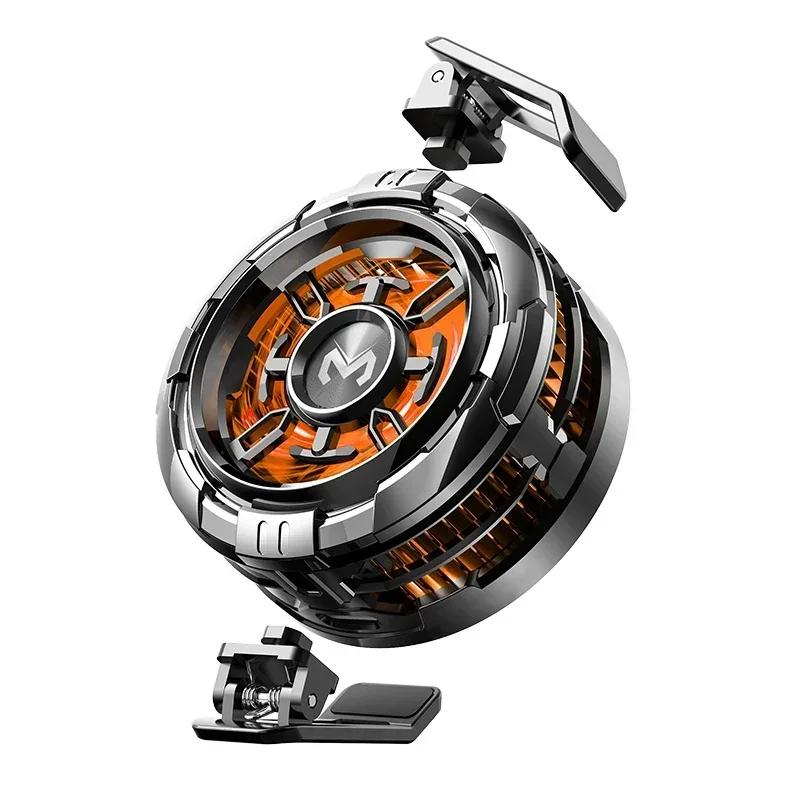 Universal- 2 in 1 Telefon Kühler Halbleiter Kühlung Magnetische Zurück Clip CX08 CX07 Fan einfrieren Kühler für iPhone iOS Android PUBG: Silber