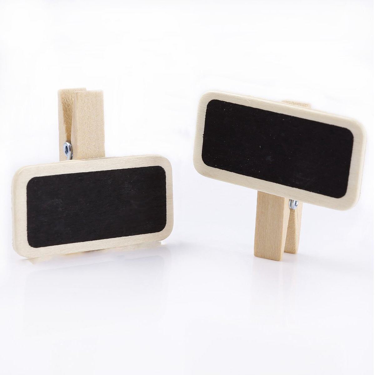 -50 Mini blackboard wood message slate rectangle clip clip panel card memos label brand price place number table