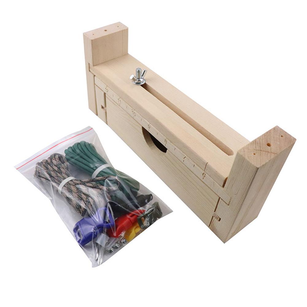 Gratis verzending verstelbare doe-het-zelf mal massief houten paracord armband maker breigereedschap knoop gevlochten parachute koord armband weefgereedschap