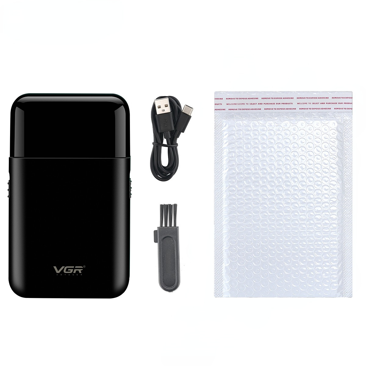 VGR Scheermes Professioneel Elektrisch scheerapparaat Mini Baardtrimmer scheermachine Scheerapparaat Scheermes elektrisch scheerapparaat voor mannen V-390: Black