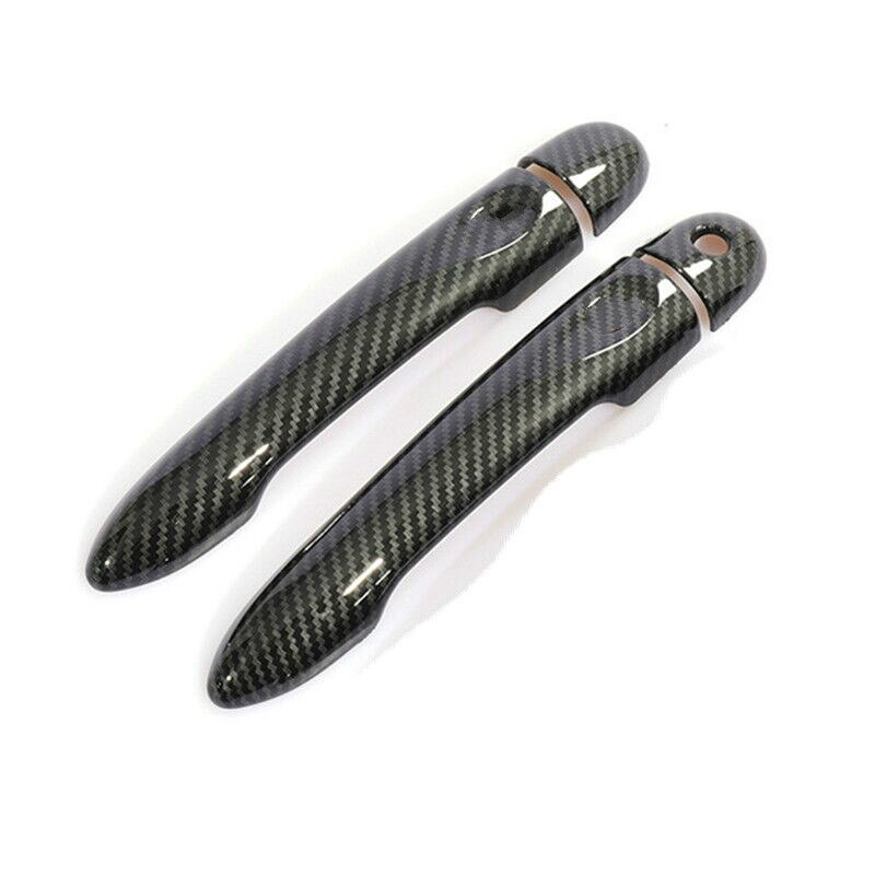 For Renault Clio IV Clio 4 Lutecia Carbon Fiber Car Door Handle Cover Accessories: 2Dr 1 key no button