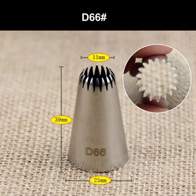 Medium Bloem Tips Rvs Icing Piping Nozzles Cake Decorating Pastry Tip Sets Cupcake Gereedschap Bakvormen: D66