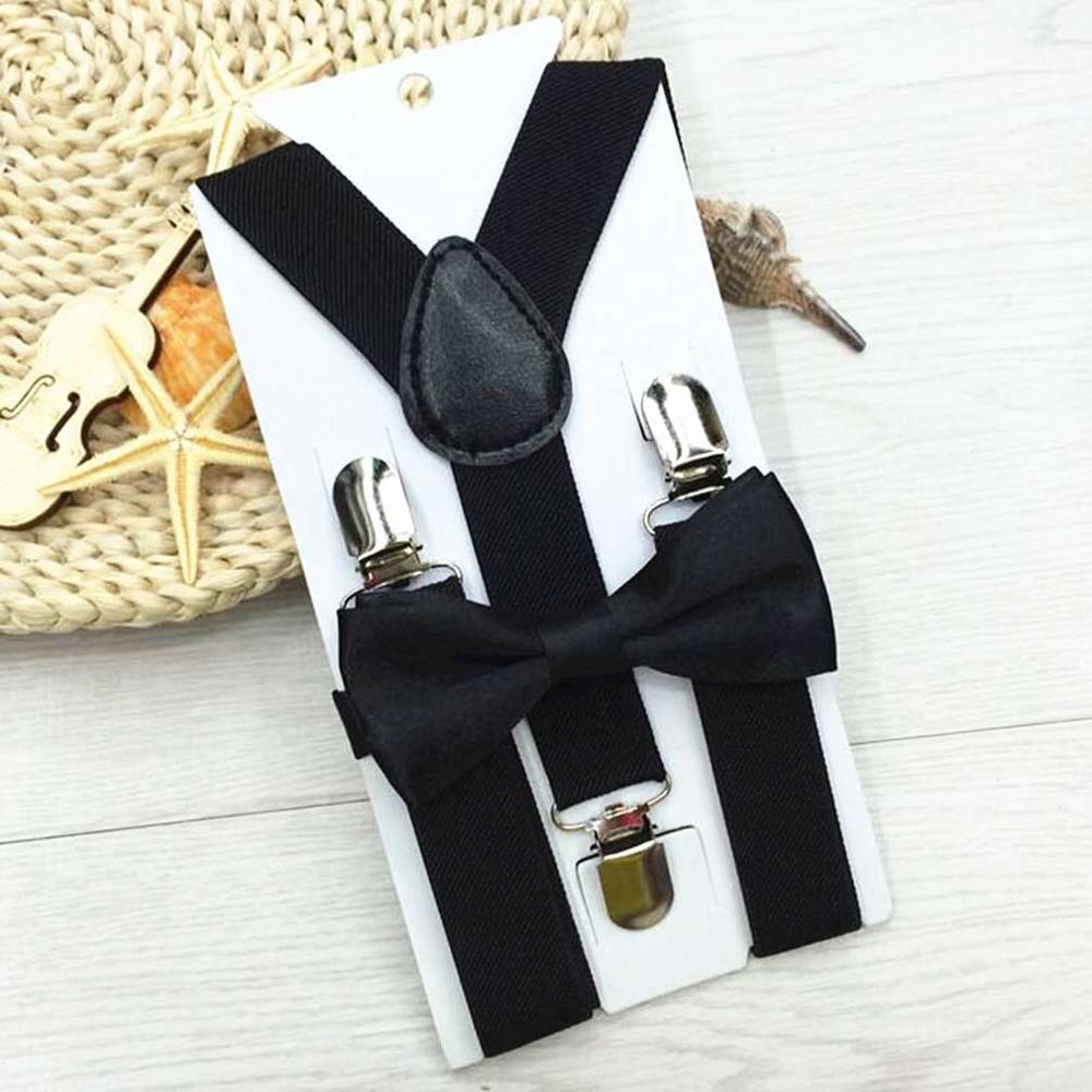 1pc børn elastiske seler & butterfly matchende smoking jakkesæt unisex dreng pige bowtie børn kostume justerbar y-back seler: 3