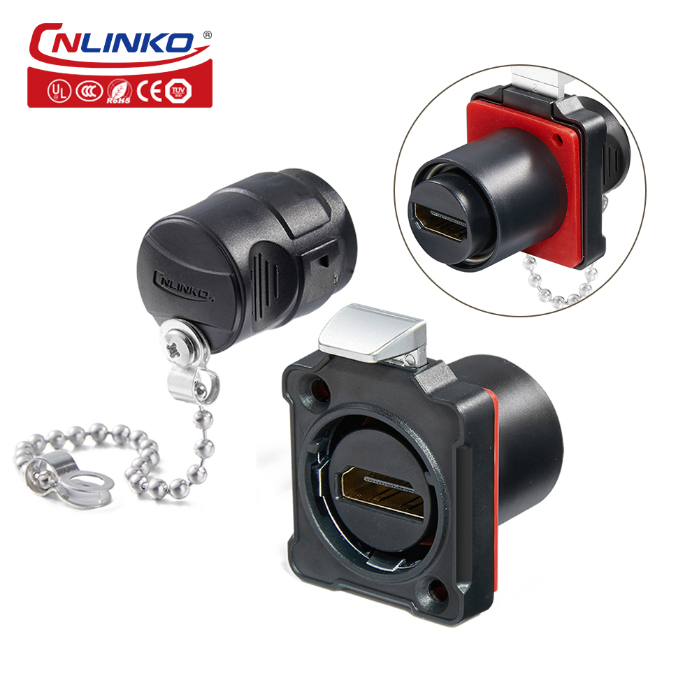 CNLINKO M24 Wasserdichter HDMI-kompatibler 2.0-Kabelstecker Hochgeschwindigkeitsübertragungsstecker für Computer UHDTV-Videoprojektor