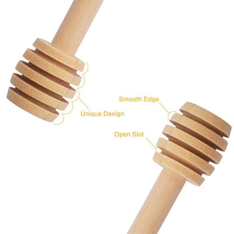 Mini cuchara para miel ecológica, servidor de mezcla de madera para jarras, herramienta de goteo 100, 10/50/70% Uds.