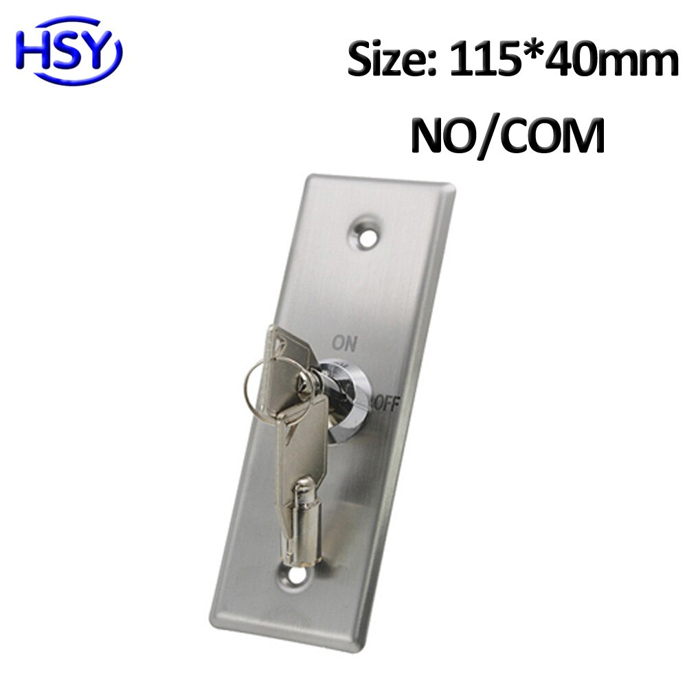 Rustfrit stål nøglekontakt nødtryk på udgangsknap dør frigivelse adgangskontrol port åben lås: S40k