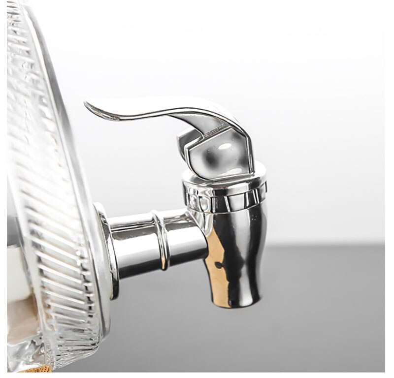 DEOUNY Glass Barrel Whiskey Decanter Nautical Liquor Beer Dispenser Lead Free Decanter For Scotch Bourbon Rum Brandy 1000ML