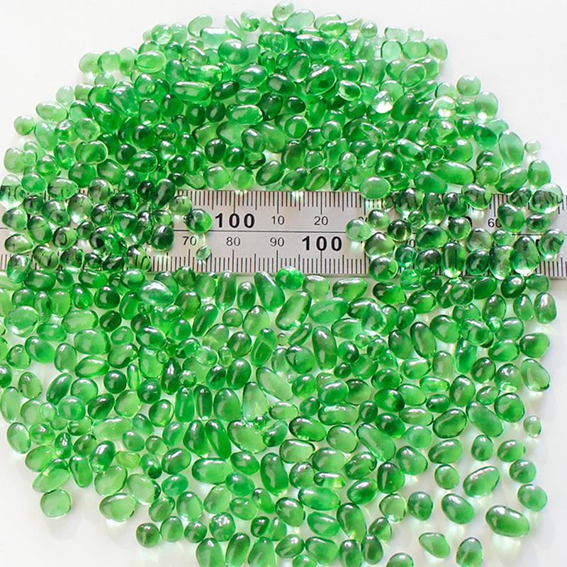 Shaped Glass Beads Irregular Glass Mosaic Tiles DIY Craft Mosaic Stones Various Colors Materials Optional About 100g: green