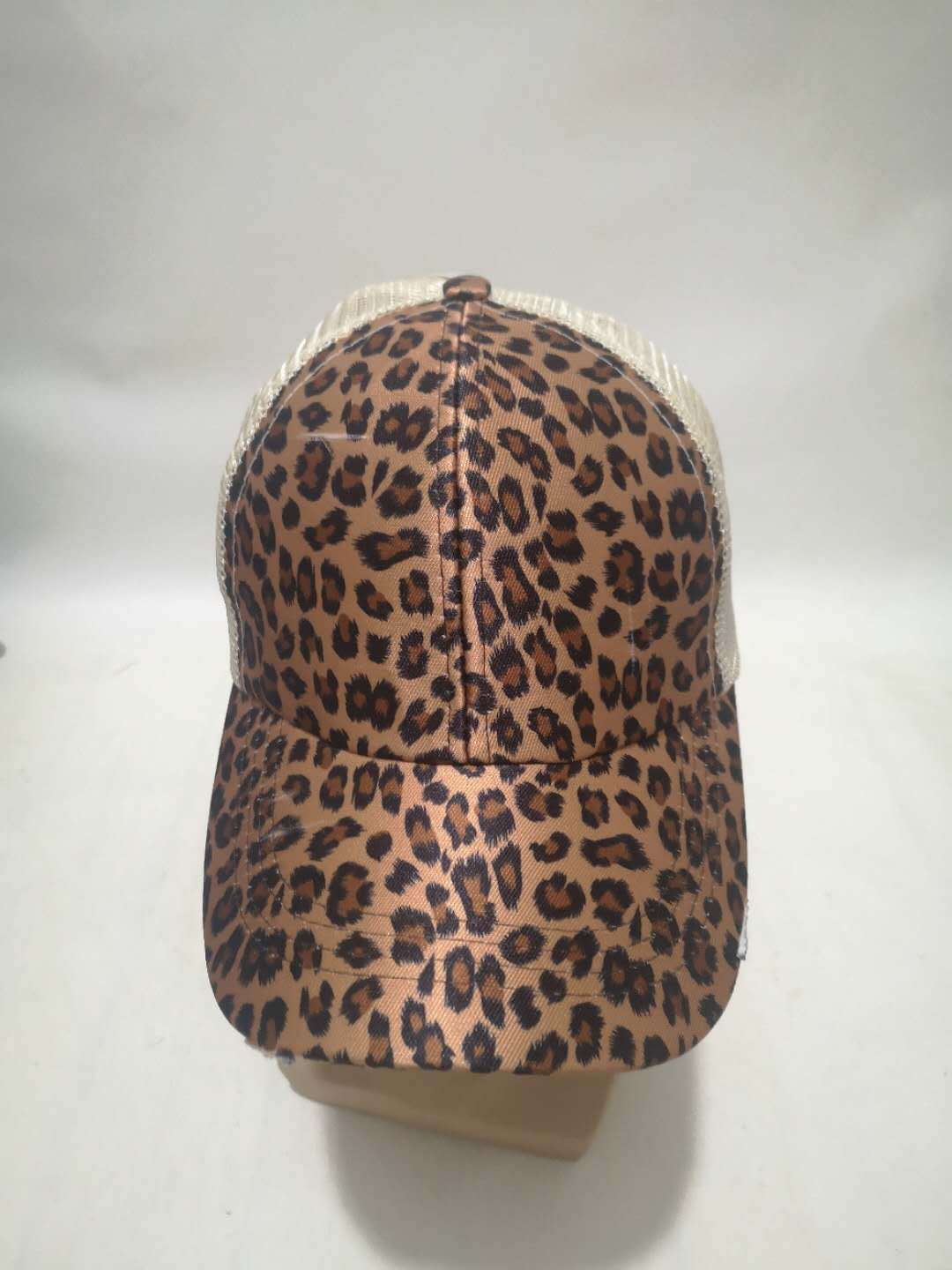 Sommer dame mesh hestehale baseball kasketter snapback kasketter til kvindelig sport hat dame ben casquette gorro: Leopard 2