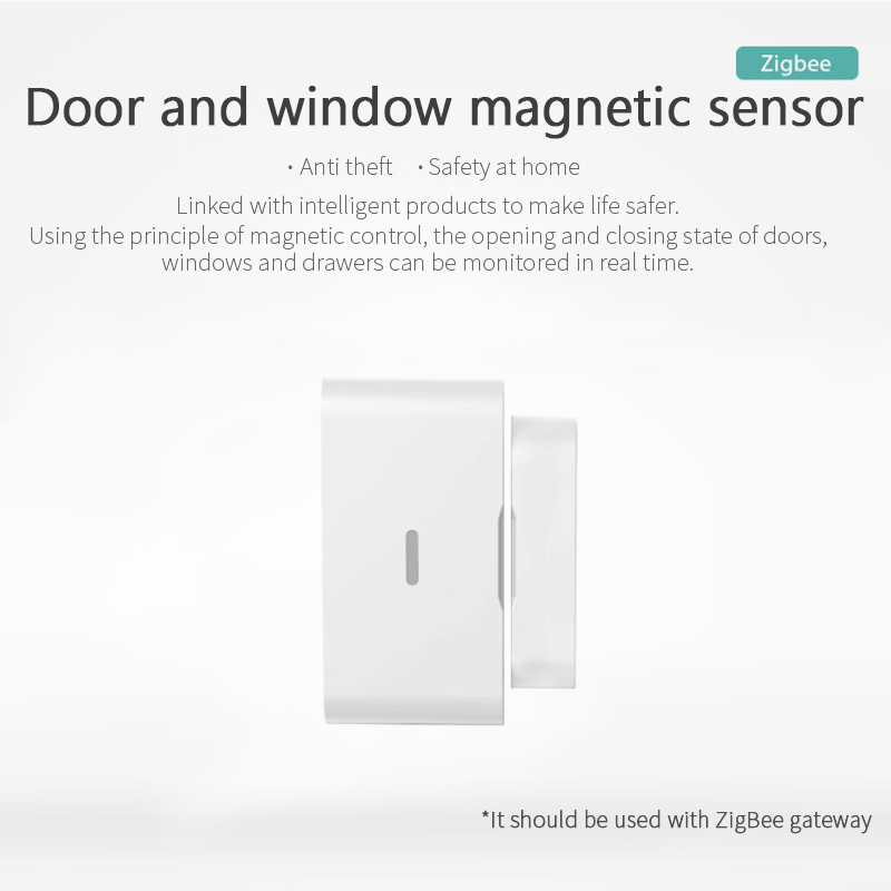 ZigBee Smart Door Sensor Window Door Magnetic Alarm Detector Independent Magnetic Sensor Smart Life Automation Kits