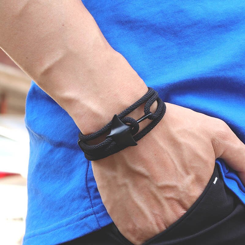 Pulsera Manta de para hombres y mujeres, 3 capas ajustables, cuerda de animales en el océano, accesorios, Pulseras de protección del medio ambiente