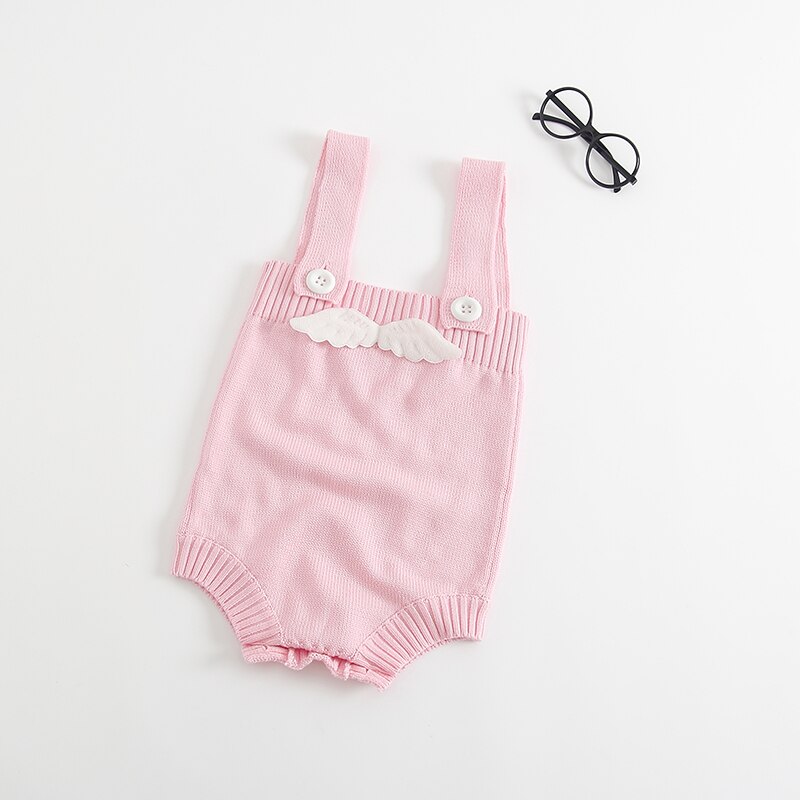 en najaar Baby Rompertjes Bebe Klimmen Pak Kleding breien Kleding Met Engelenvleugels