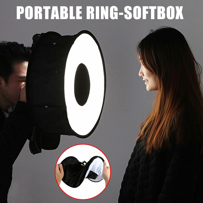 Draagbare Camera Ronde Softbox Reflector Opvouwbaar Voor Portret Product Fotografie Pak Voor De Meeste Camera 'S H-Best