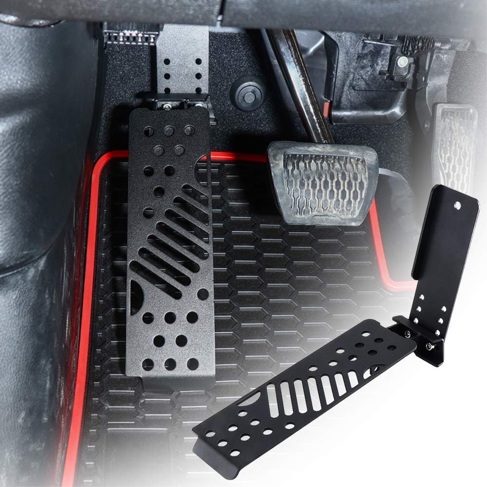 Metal Car Auto Dead Pedal Adjustable Left Side Foot Rest Kick Panel for