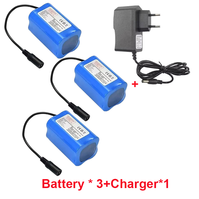 100% 7.4V 12000mAh 21700 Li-ion Battery For T188 T888 -5 V007 C18 H18 RC Fishing Bait Boat accessories: Orange