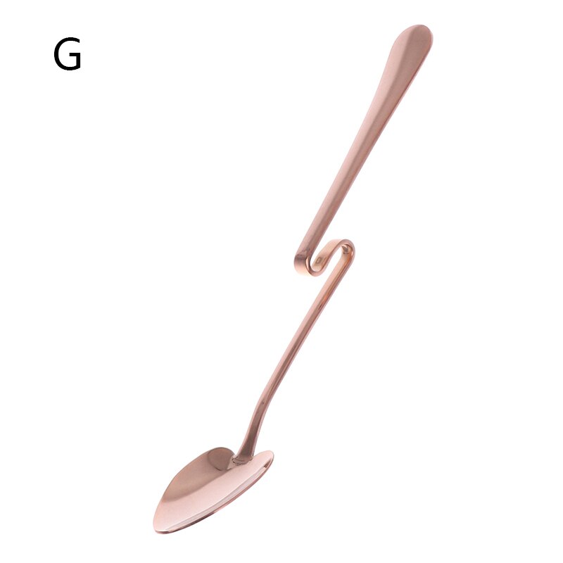 Taza de café o té creativa en forma de miel, cucharas colgantes, cuchara de té de corazón de oro rosa de acero inoxidable, 1 Uds.
