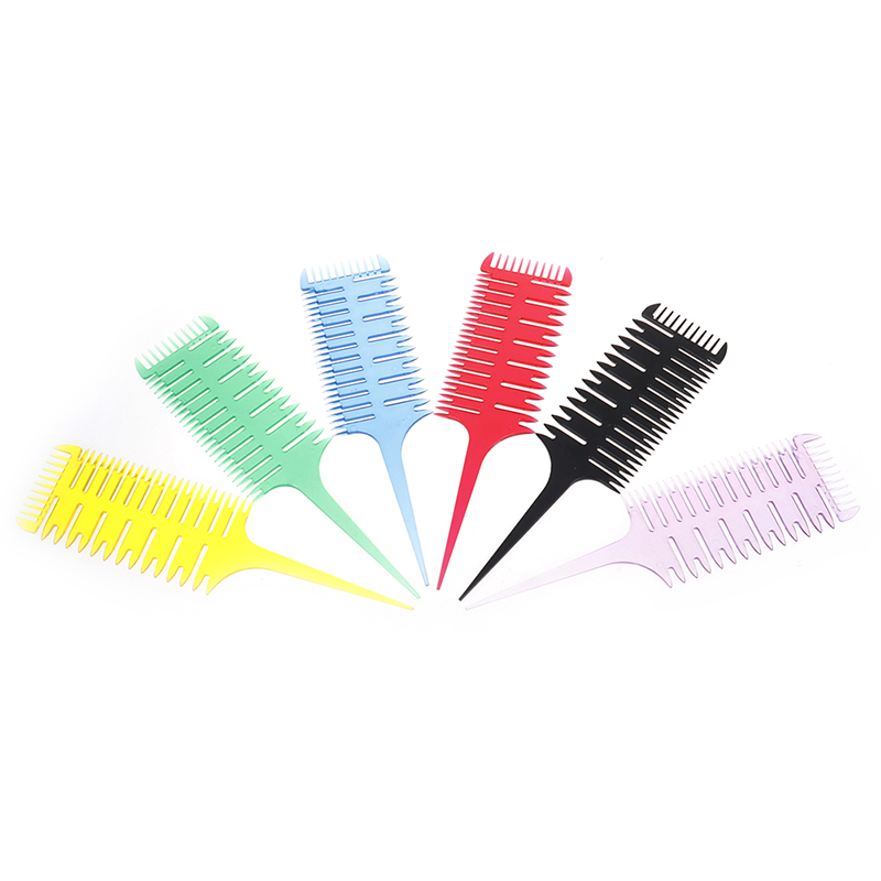 Weave Weaving Comb For Salon Use 3-Way Sectioning Highlight Comb Hair Dyeing Comb Hair Dye Styling Tool