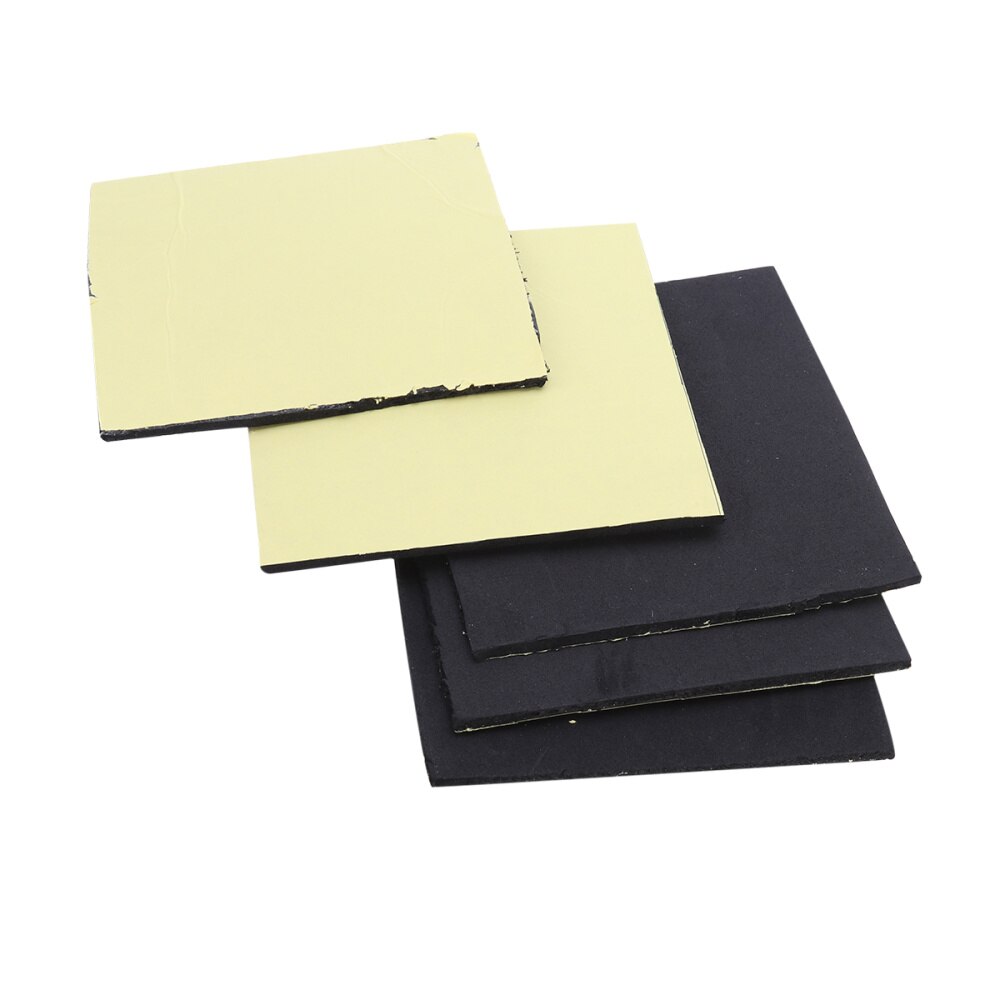 5Pcs Sponge Neoprene Rubber Foam Anti-Vibration Pads Vibration Isolation Mats 150x150x5mm (Black)