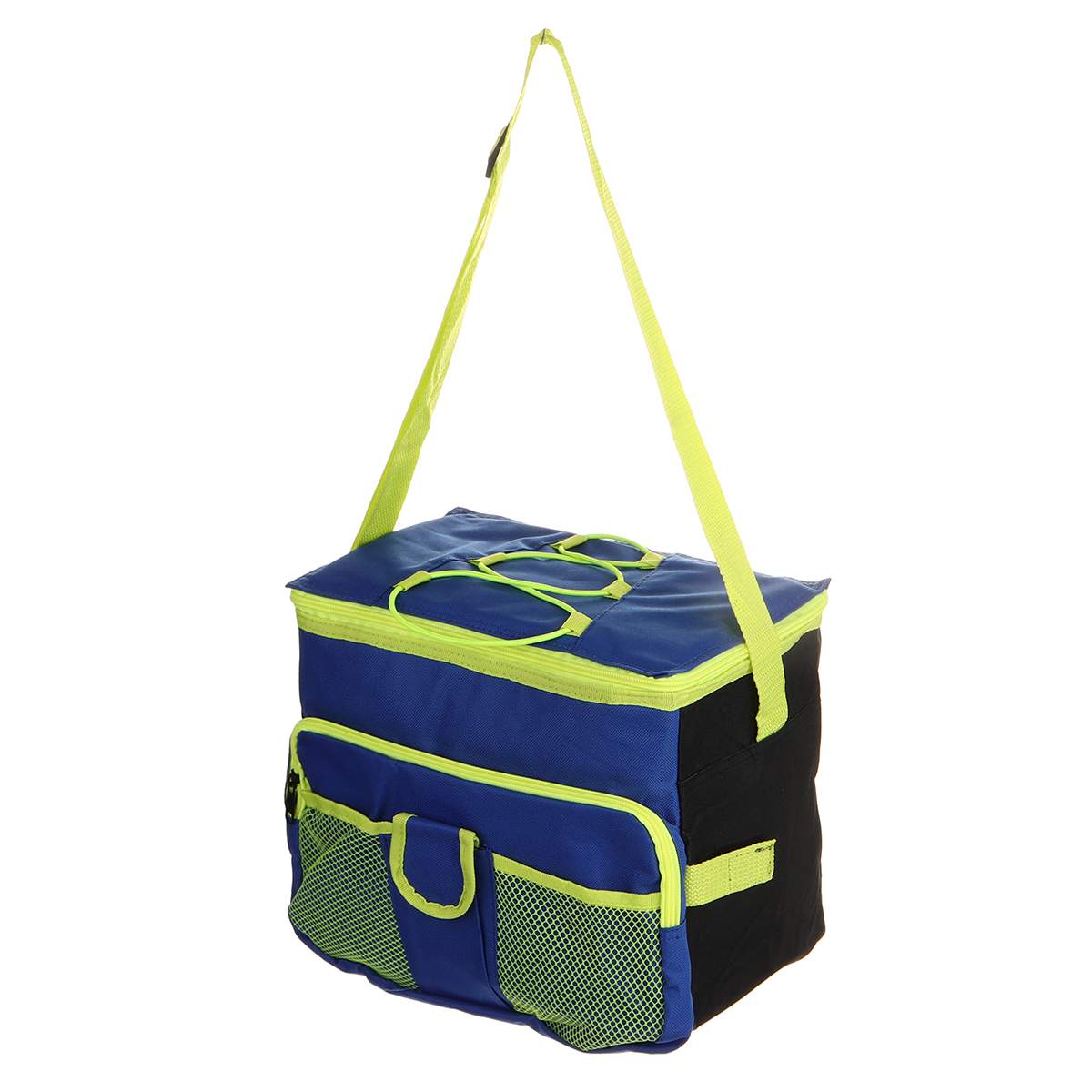 3L Portable Lunch Bags Insulated Box Tote Thermal Cooler Food Picnic Container Waterproof Food Box Folding Shoulder Bag: Blue