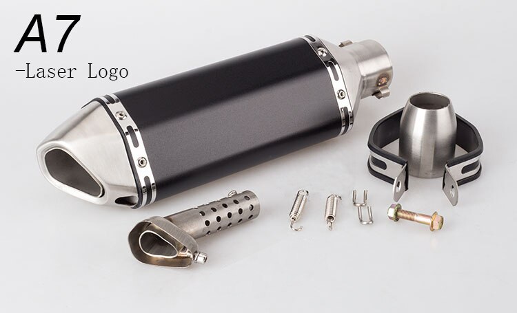 36-51mm Universal Motorcycle Exhaust Modified Muffler Pipe Universal for Exhaust ATV Scooter Dirt Pit Bike Motocross: A7 LASER