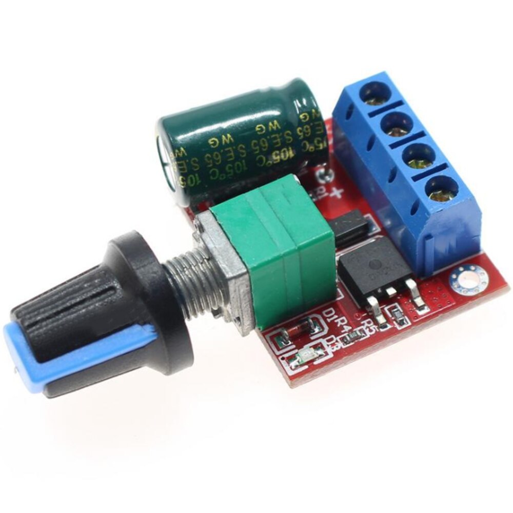Controlador de velocidad del Motor 5V-28V 5A PWM DC, interruptor de Control de velocidad, regulador LED, módulo de Control de velocidad