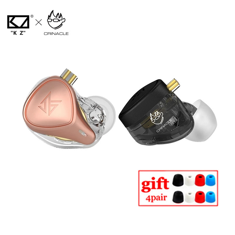 Kz zex pro in-ear hifi headset elektrostatisk +dynamisk+balanceret øretelefon støjreducerende sportsspil aftageligt kabel kz edx eds