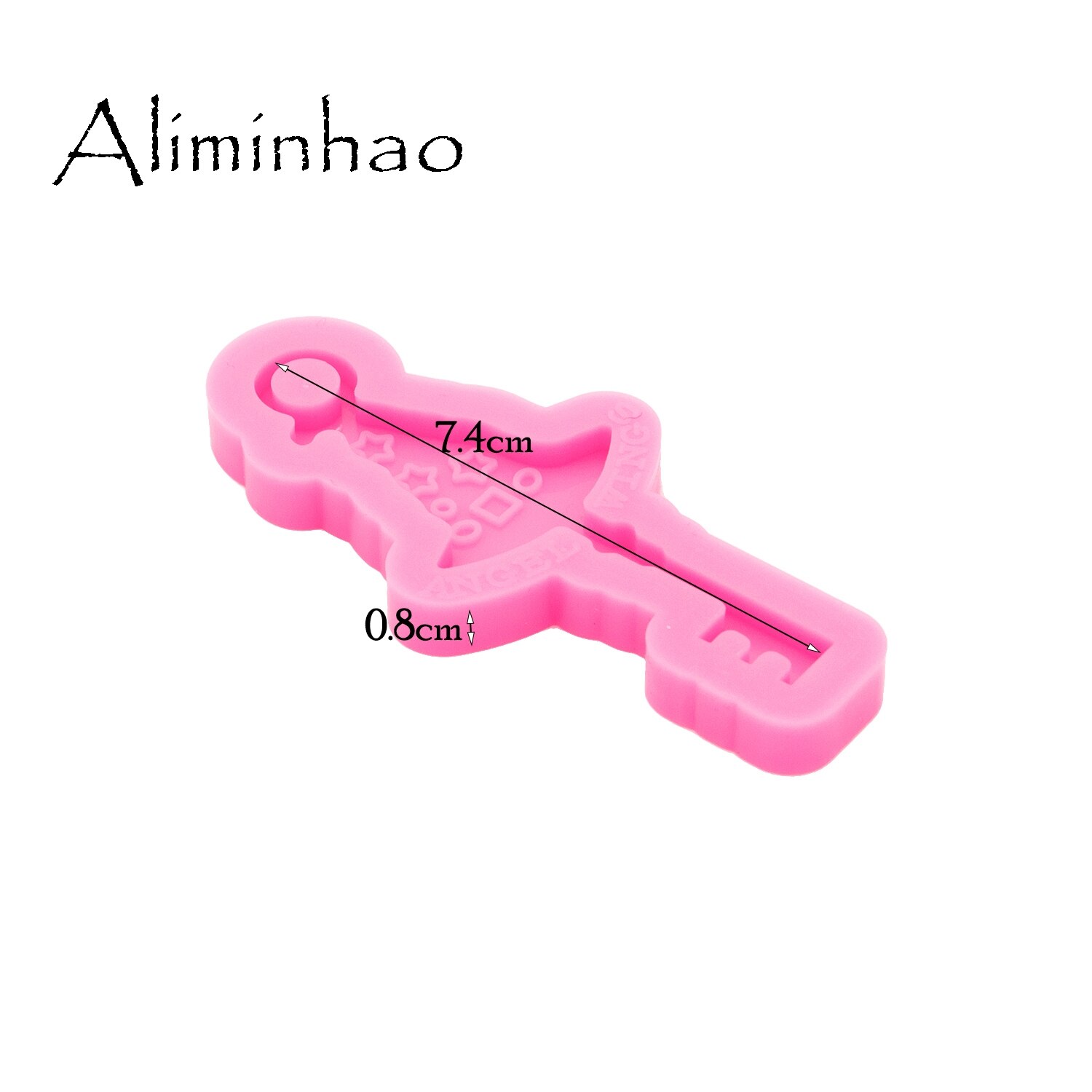DY0569 Shiny Pumpkin Key Shape Keychain Mould Silicone Epoxy Resin Mold Necklace Jewellery Making