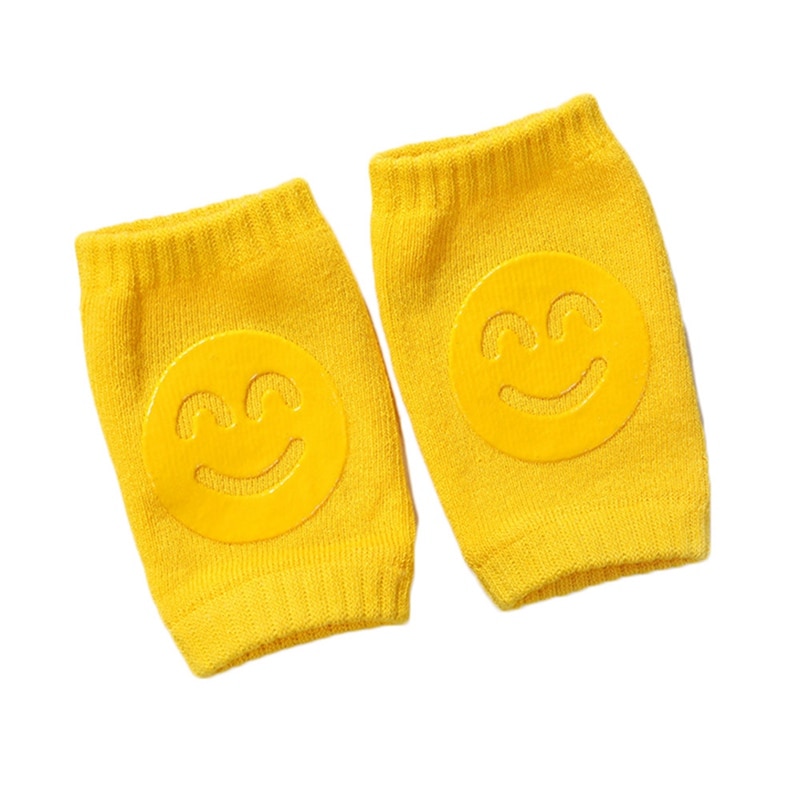 1 Paar Zachte Anti-Slip Veiligheid Kruipen Elleboog Kussen Knie Pad Semi-Gekamd Katoenen Badstof Doseren Baby Baby geboren Peuter Kids: Licht Geel