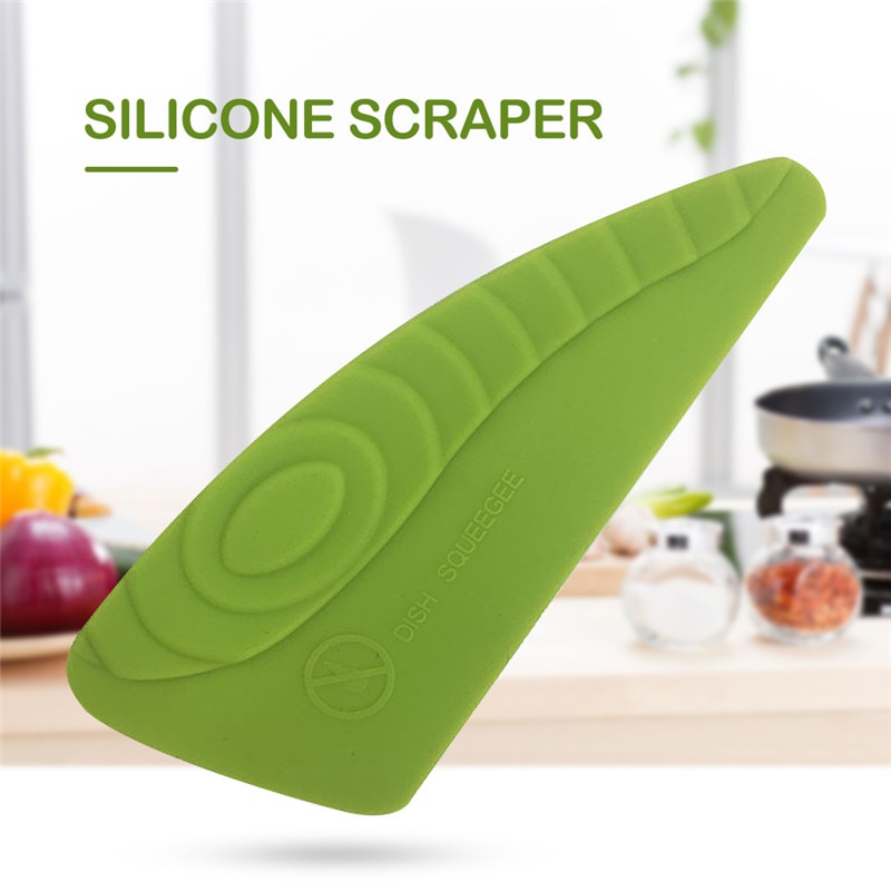1PCS Green Kitchen Sponge Supplies tools Accessories Bathroom Magic eraser sponge Dishwashing Cleaning sponge Silicone Scraper