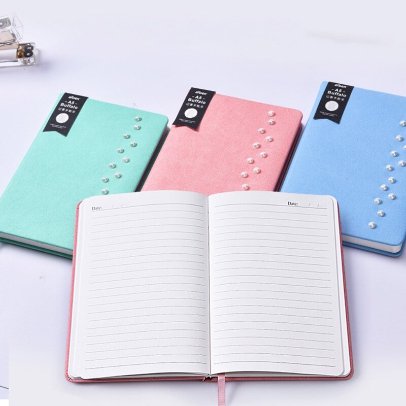 A5 Business Leather Notebook Journal Agenda Lined Paper Diary Planner Notepad