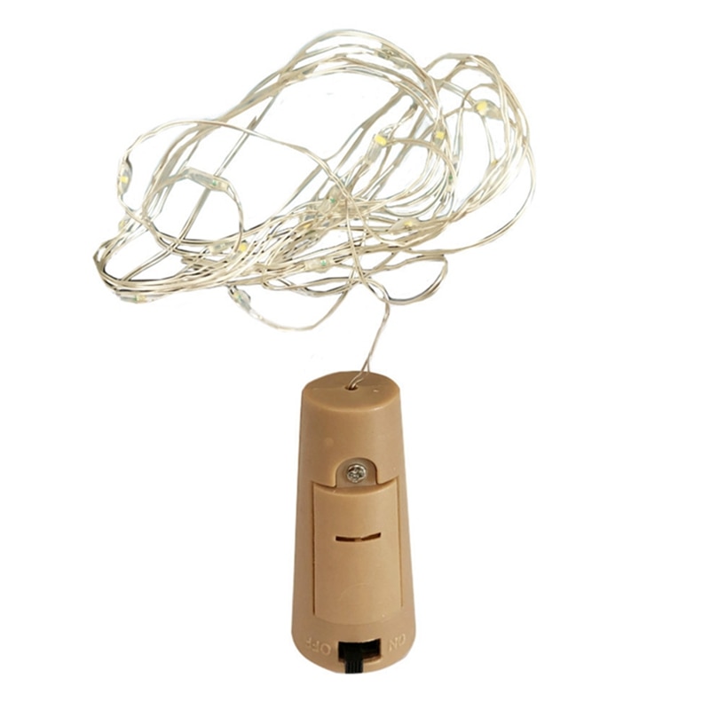 2M 20 LED Mini LED vacaciones cadena botella de luces tapón vidrio artesanal para interior exterior boda Navidad luces Led Decoración