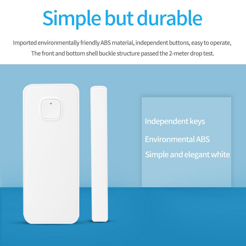 Smart Life WiFi Door Sensor Window Door Open/Closed Detectors Wifi Home Alarm Compatible With Alexa Google Home eWeLink APP