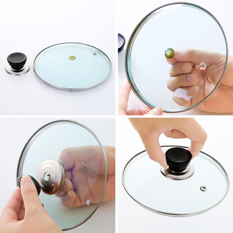 Tapa de tetera Universal para olla, manija de repuesto, cubierta de perilla negra, piezas de olla, utensilios de cocina, accesorios de cocina