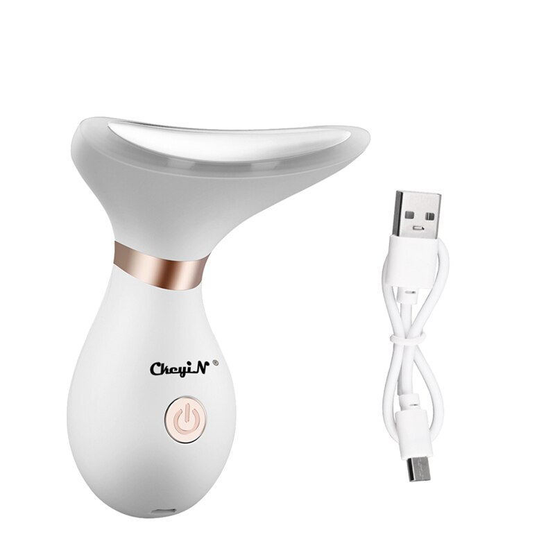 Elektrische Nek Massager Led Foto Therapie Nek Rimpels Verwijderen Lifting Schoonheid Apparaat Draagbare Warme Massage Micro Huidige Machine
