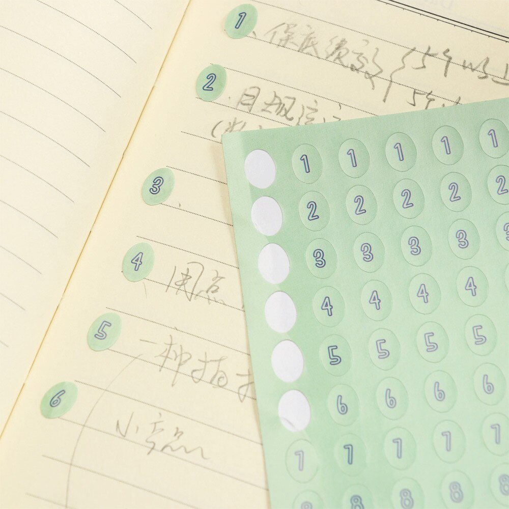 16Sheets Colorful DIY Numbers Letters Stickers Self Adhesive Small Clothing Mark Labels Stickers School Paper Sticker Office Dec