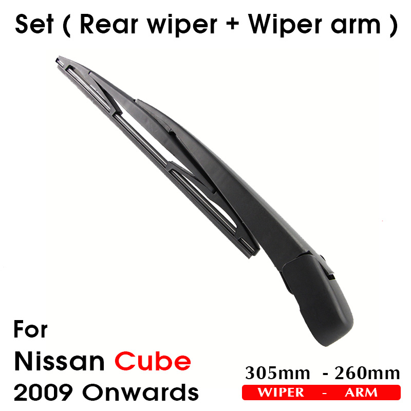 Car Wiper Blade Rear Back Window Windscreen Windshield Wipers For Nissan Cube Hatchback 305 mm Onwards Auto Accessories: Blue