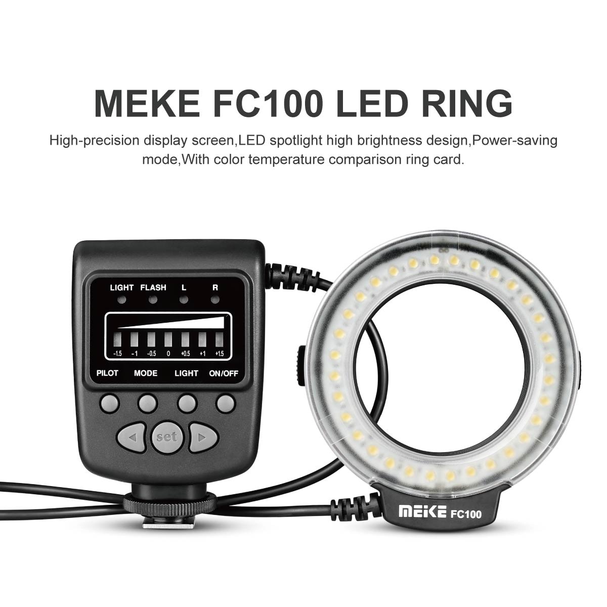 Meike FC-100 FC100 Handleiding Led Macro Ring Flash Light Met 7 Adapter Ring Voor Canon Nikon Olympus Pentax Digitale Dslr camer