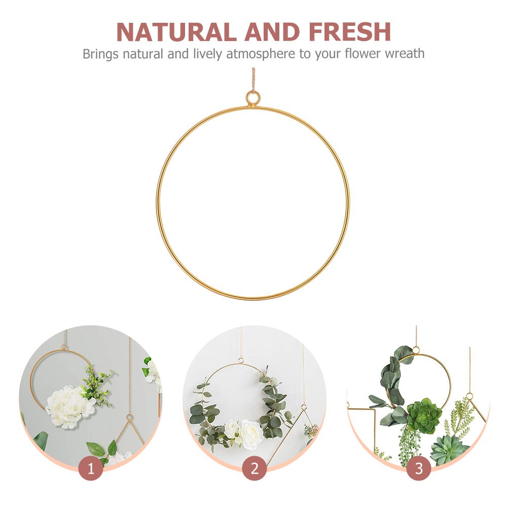 Decorative DIY Wreath Hanging Flower Frame Multi-function Flower Circle Flower Supply