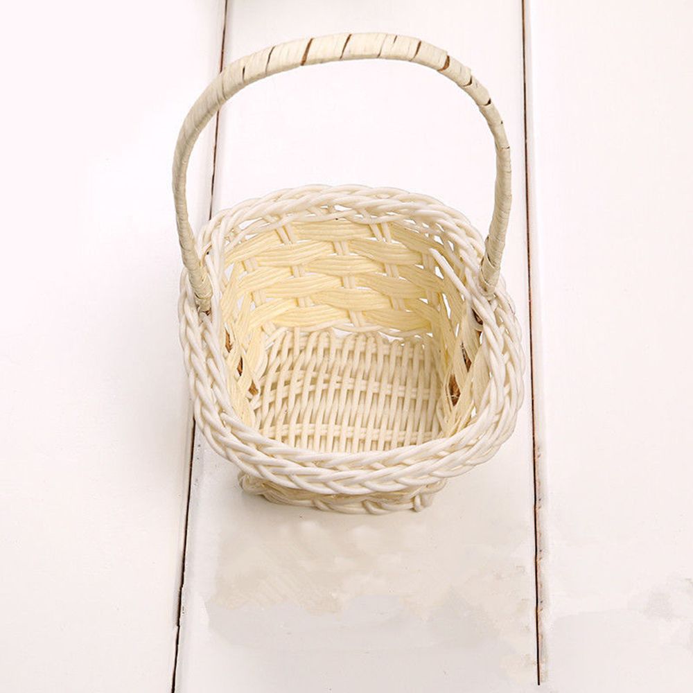 Plastic Weaving Vegetable Fruit Picnic Garden Storage Basket Box Cosmetics Organizer Wedding Party Candy Packing Basket: 1