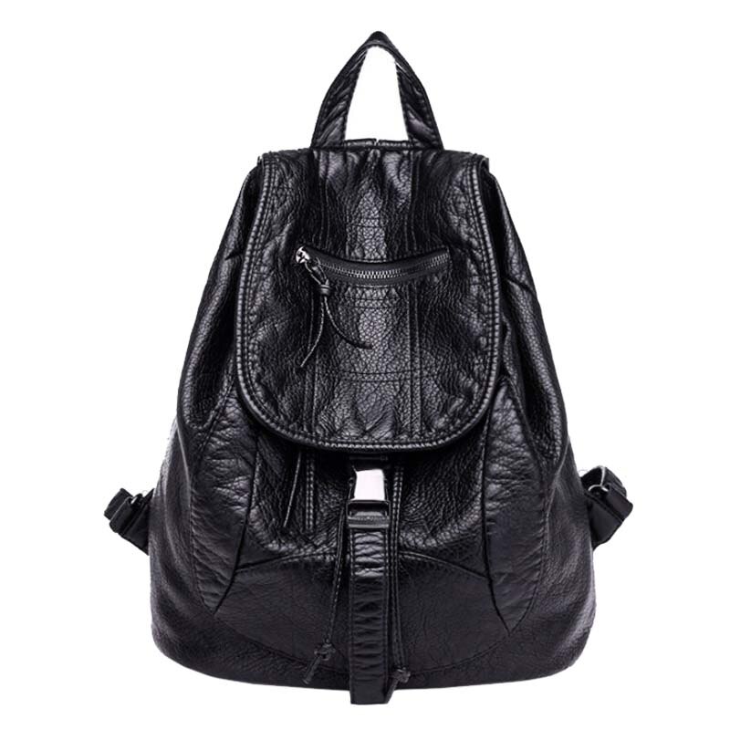 Chuwanglin Washed leather backpack women Simple travel bags casual school bag mochila feminina Daily backpacks A6890: Default Title